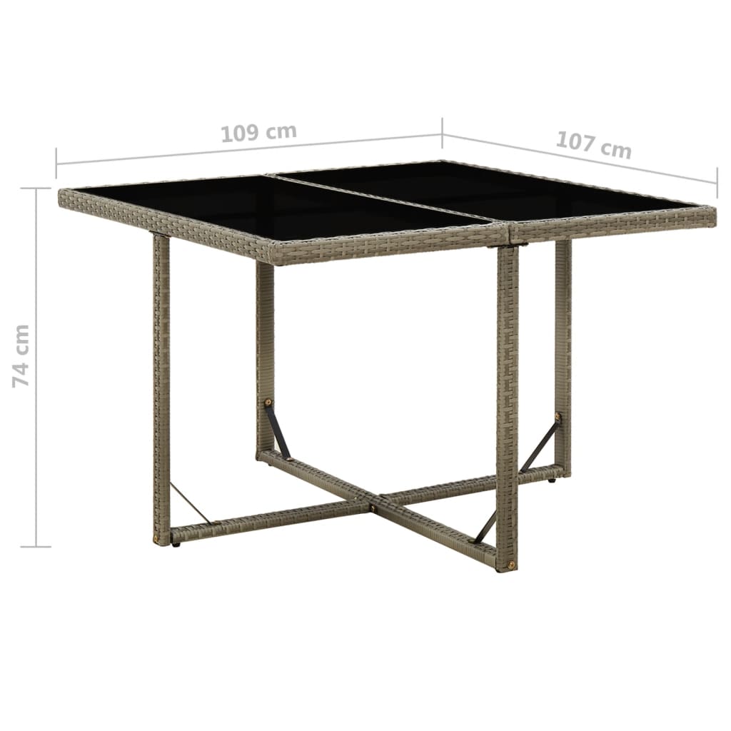 Garden Table | Grey and Black