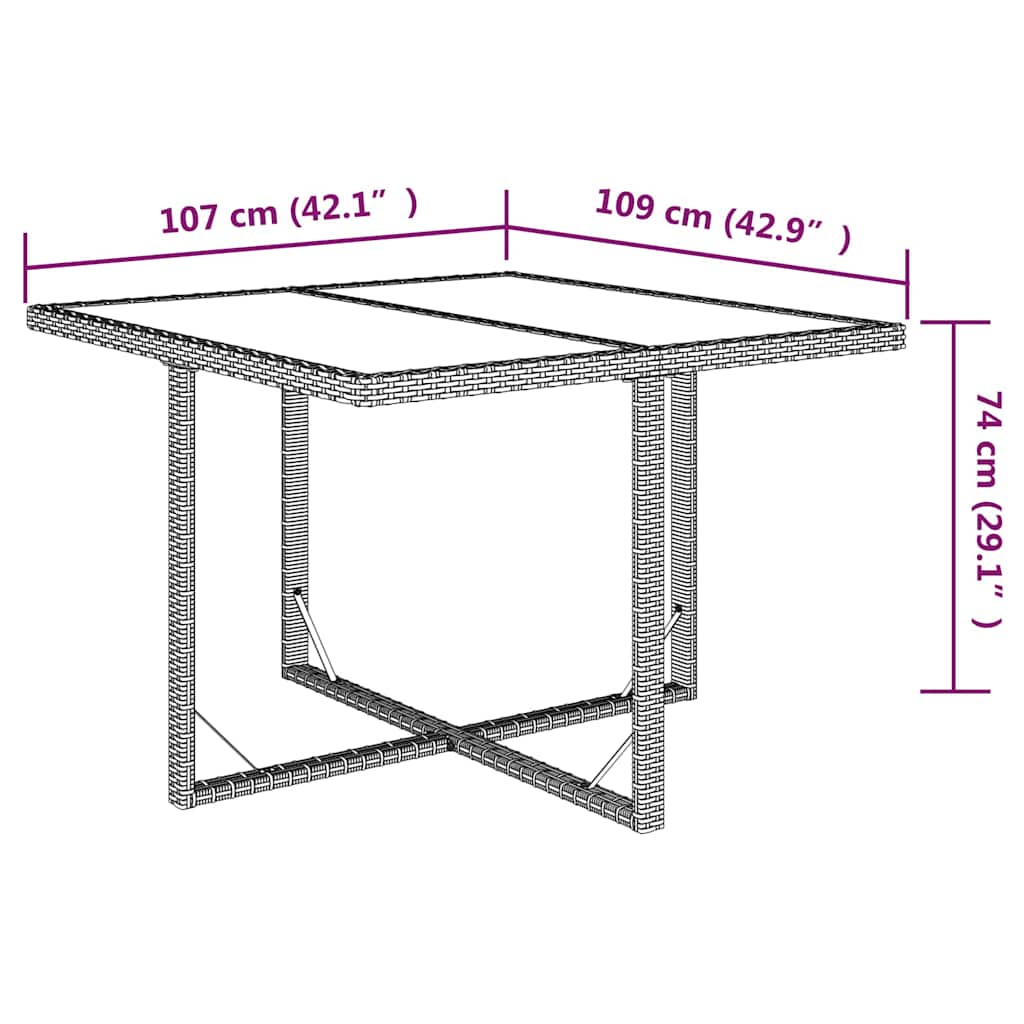 Garden Table | Beige and Black