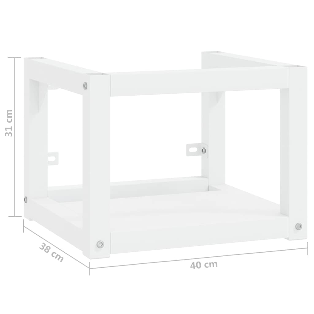 Bathroom Washbasin Frame | White | Powder-coated iron | Small