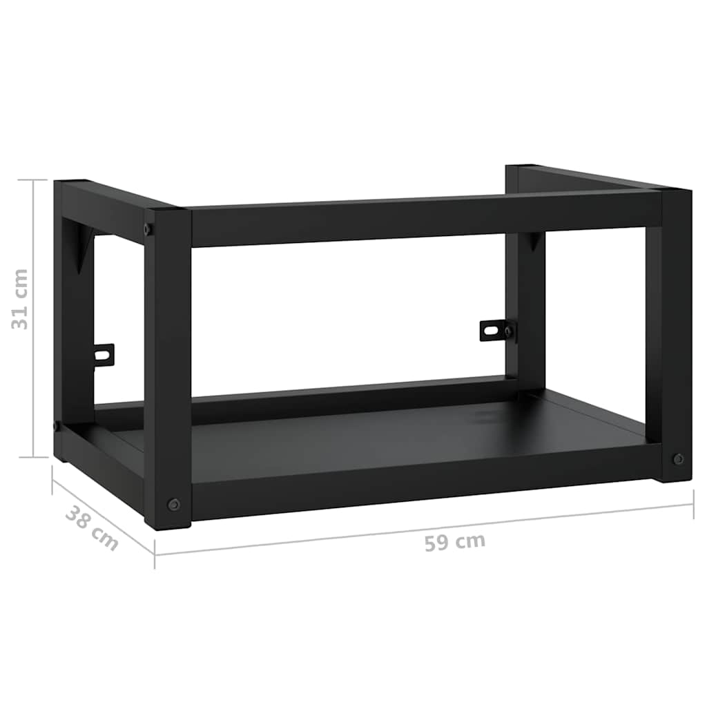 Bathroom Washbasin Frame | Black | Powder-coated iron | Medium | Durable
