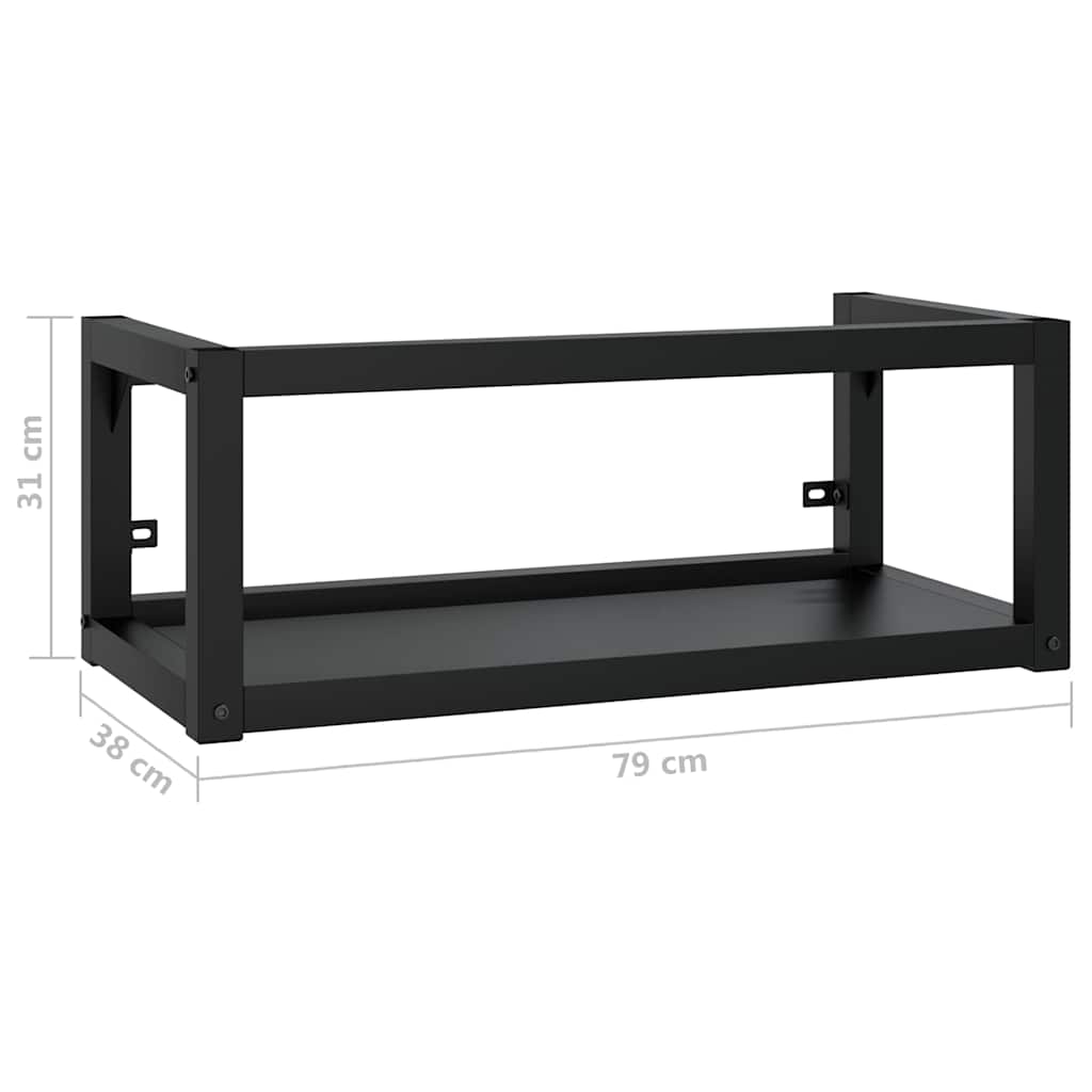 Bathroom Washbasin Frame | Black | Powder-coated iron | Medium