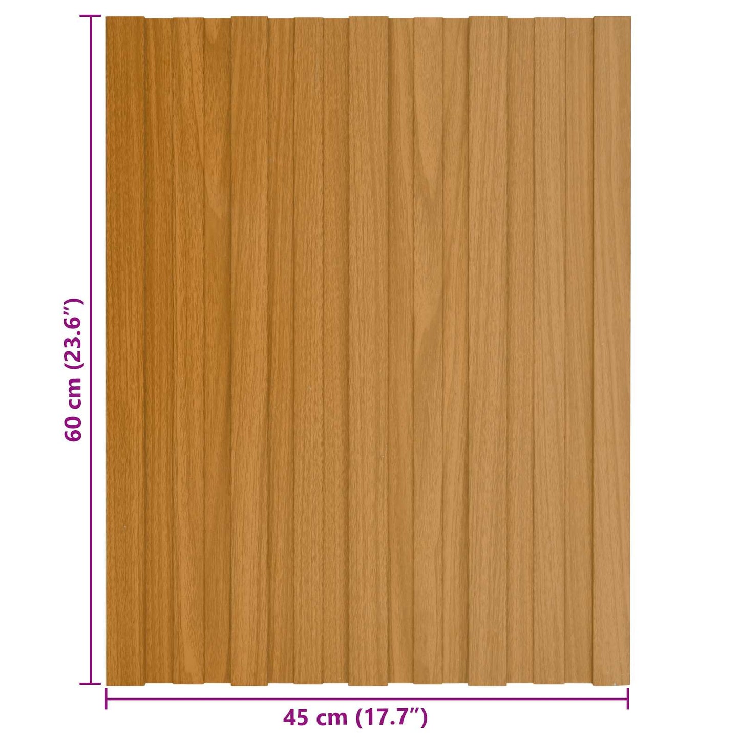 Roof Panel 12 pcs Natural 60 x 45 cm Galvanised steel