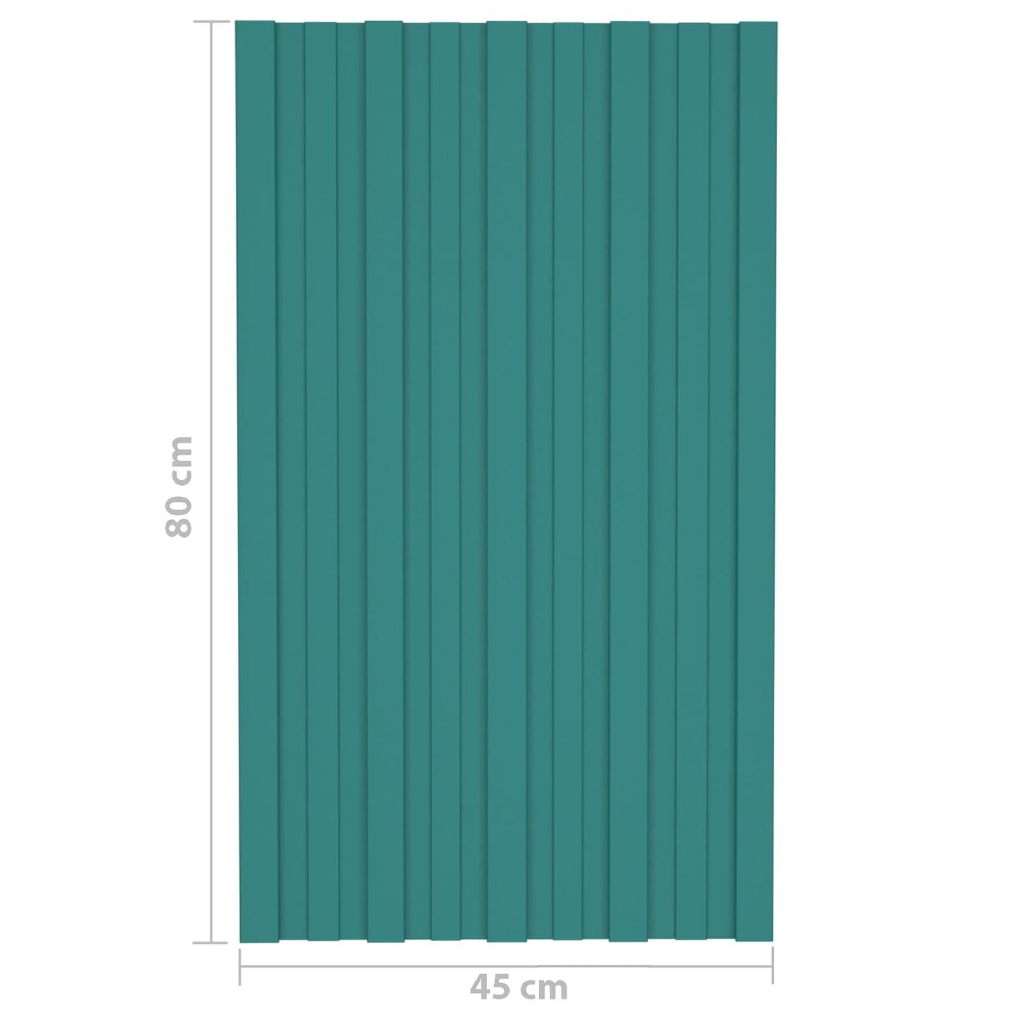 Roof Panel 36 pcs Green 80 x 45 cm Galvanised steel
