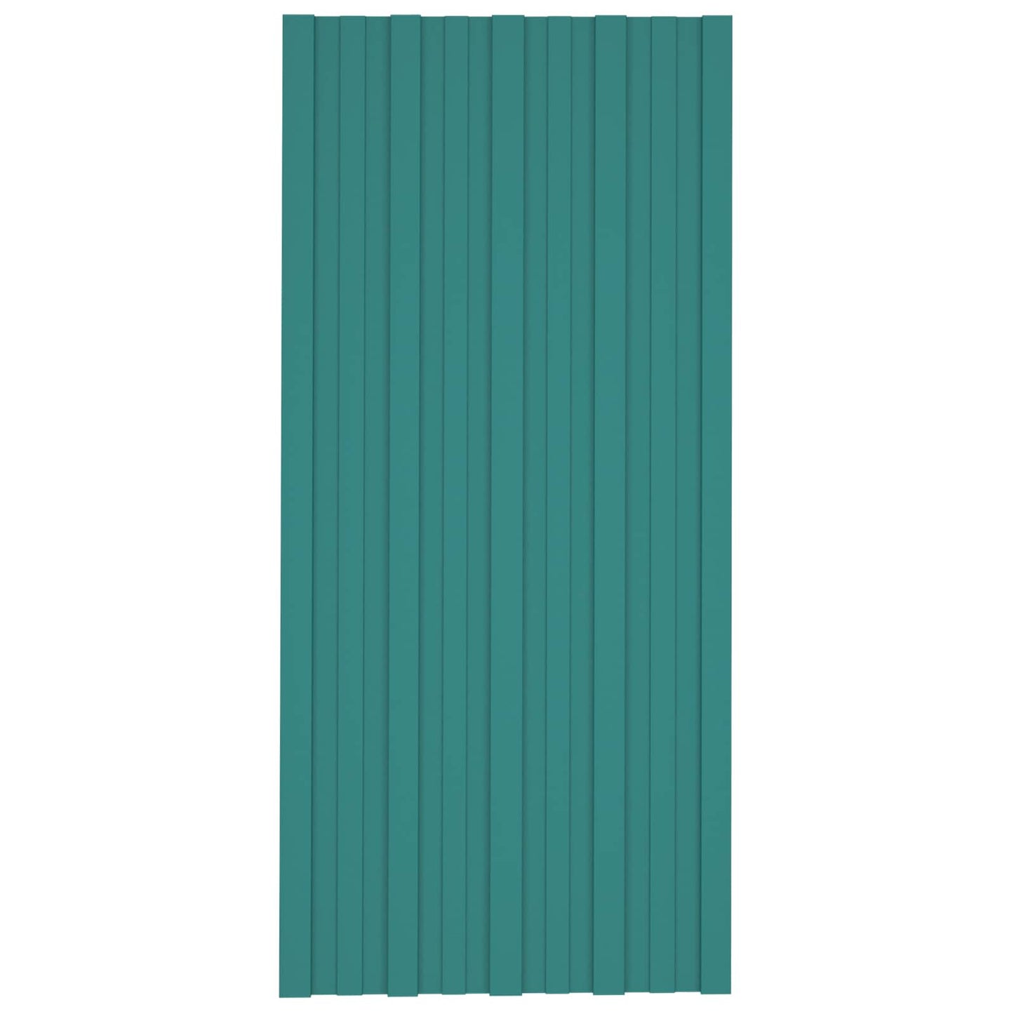 Roof Panel 12 pcs Green 100 x 45 cm Galvanised steel