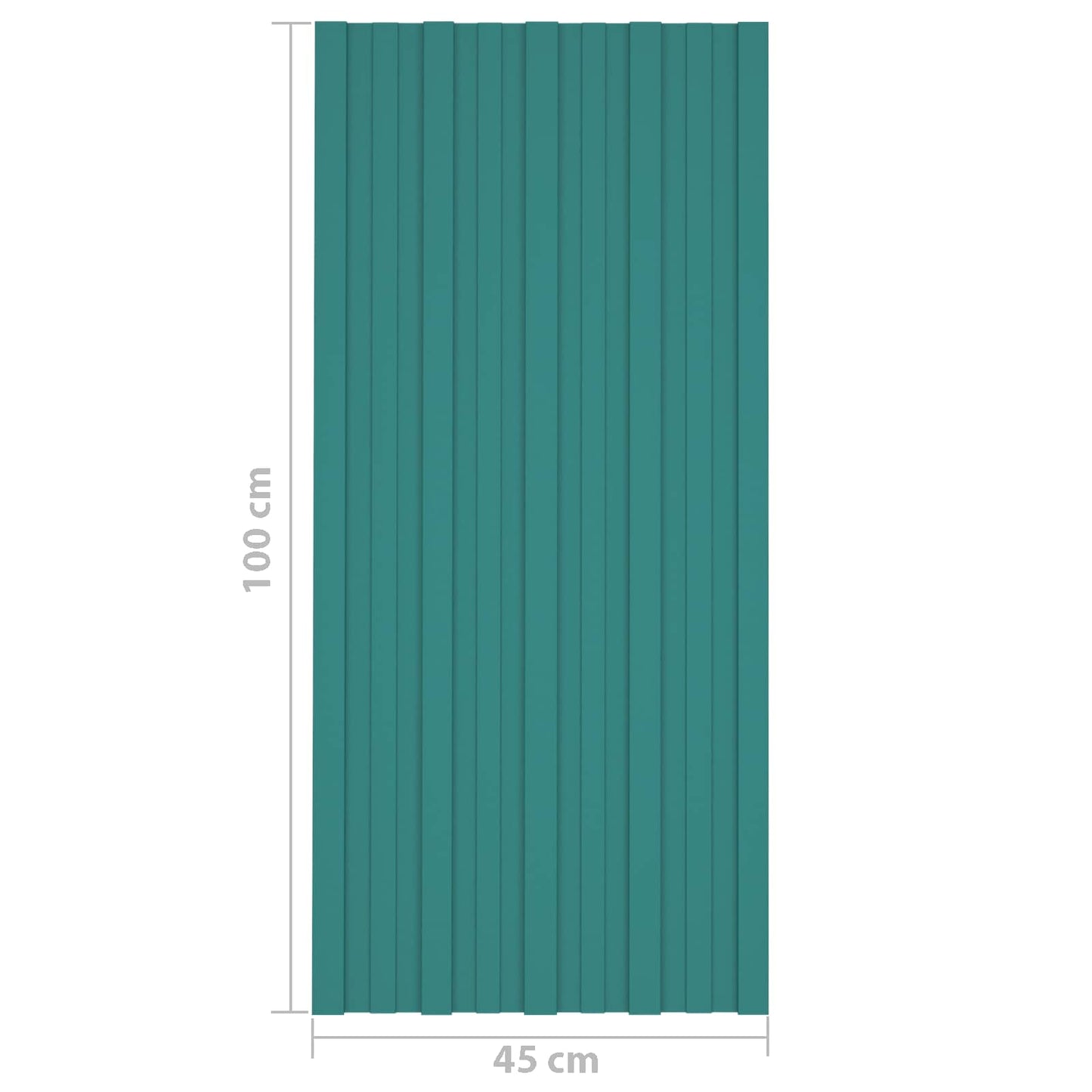 Roof Panel 36 pcs Green 100 x 45 cm Galvanised steel