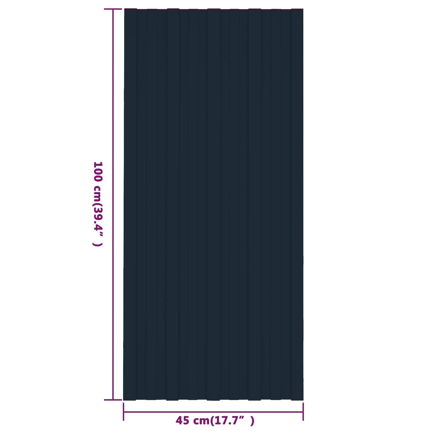 Roof Panel 36 pcs Anthracite 39.37 x 17.72 in Galvanised steel