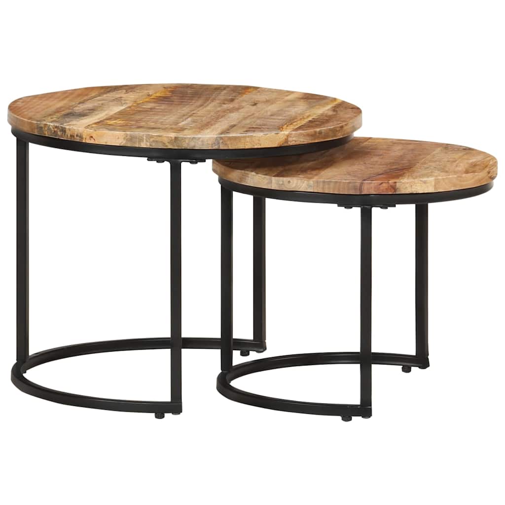 Nesting Table | Set of 2 | Natural Wood