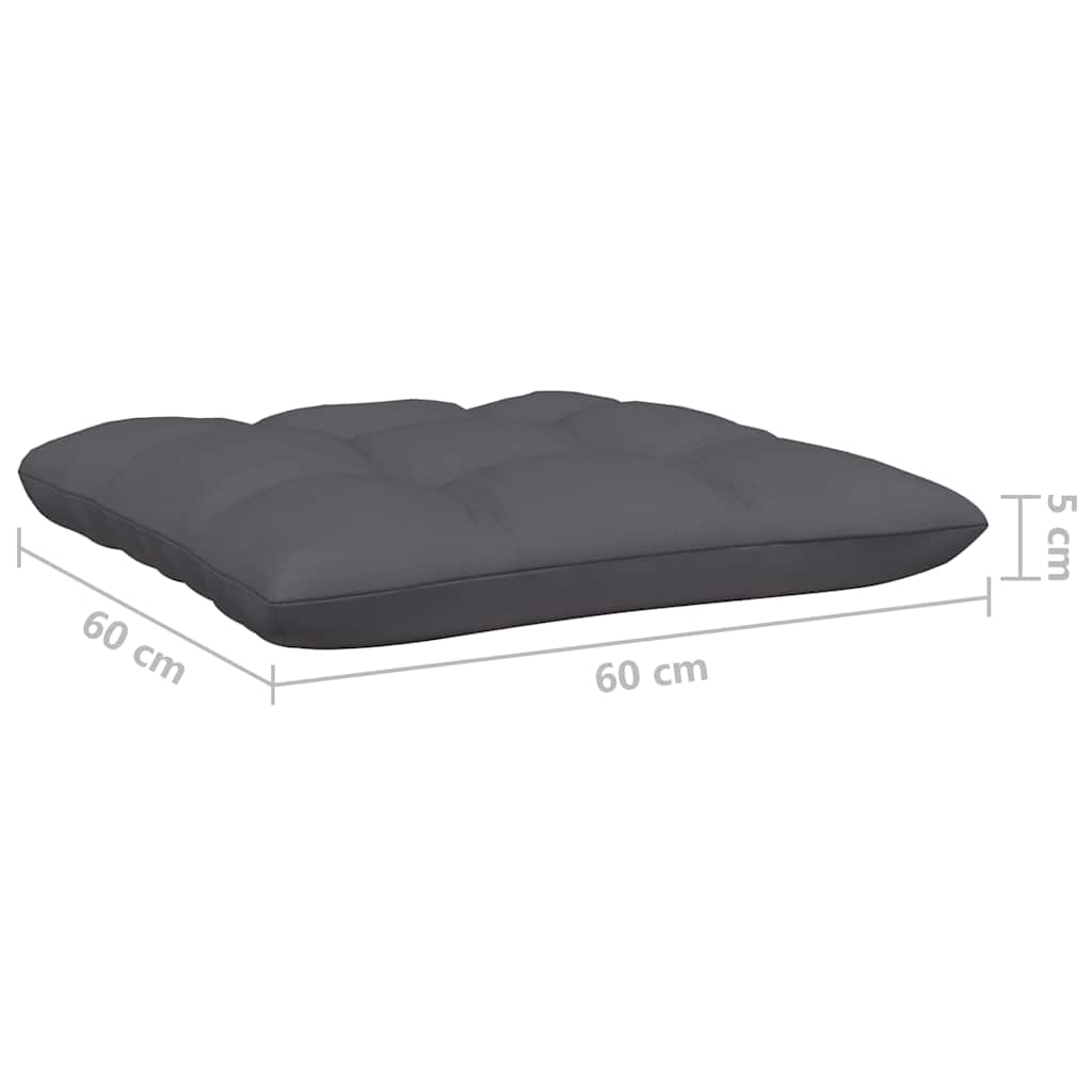 2-Seater Patio Sofa with Cushions Black Solid Pinewood