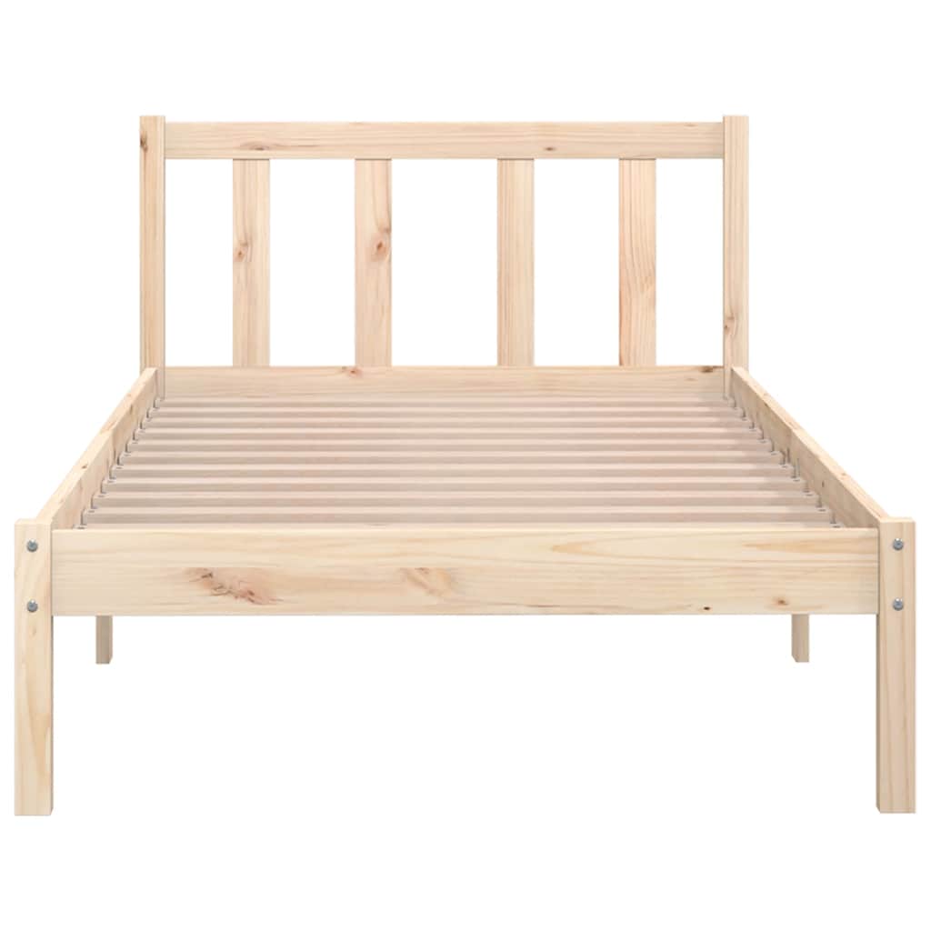 810067 vidaXL Bed Frame without Mattress Solid Wood 90x200 cm