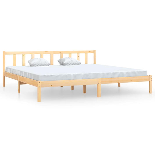 Bed Frame without Mattress Solid Wood Super King Size