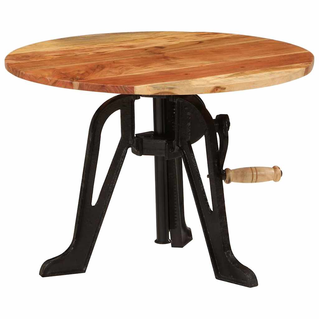 Side Table | Brown | Solid Acacia wood | Adjustable | Height-Adjustable