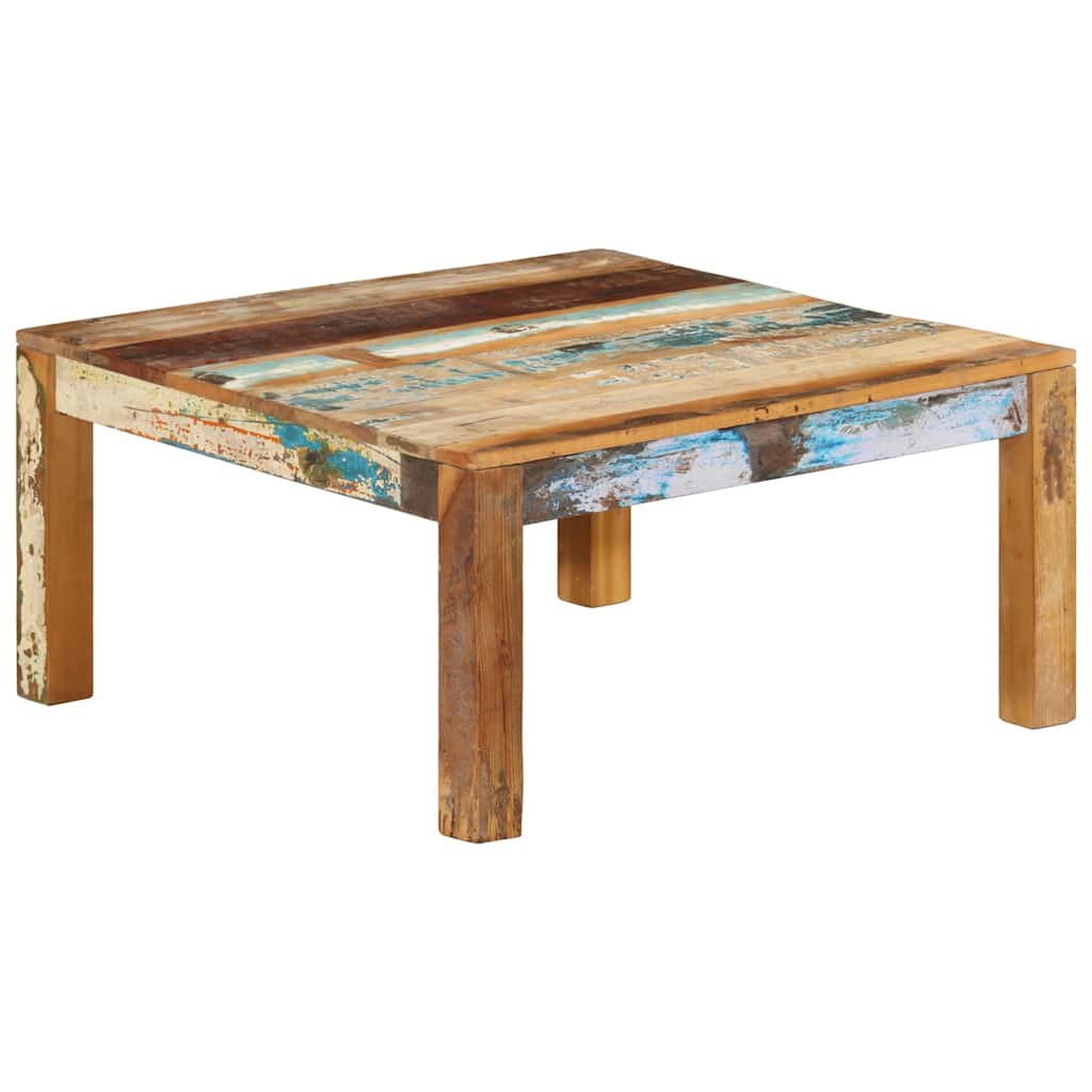 Coffee Table | Multicolour | Solid reclaimed wood | 80x80x40 cm | Durable