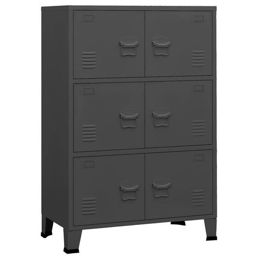 Industrial Storage Chest Anthracite 75x40x115 cm Metal