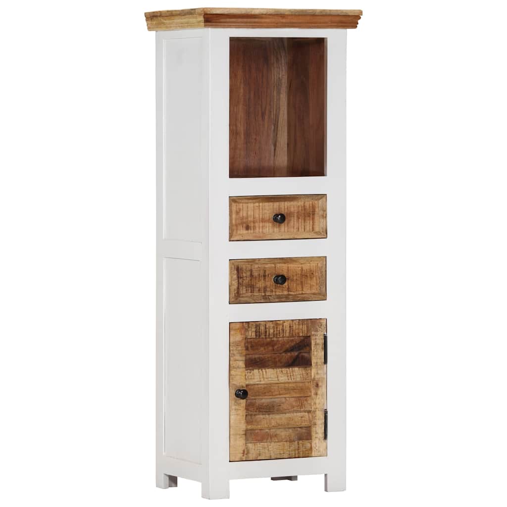 Highboard | Brown and white | Solid mango wood | Medium | Highboard