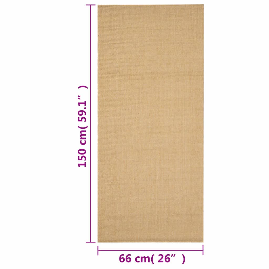 Rug | Natural | 100% Sisal | 66 x 150 cm | Rug | Rectangular | Minimalist