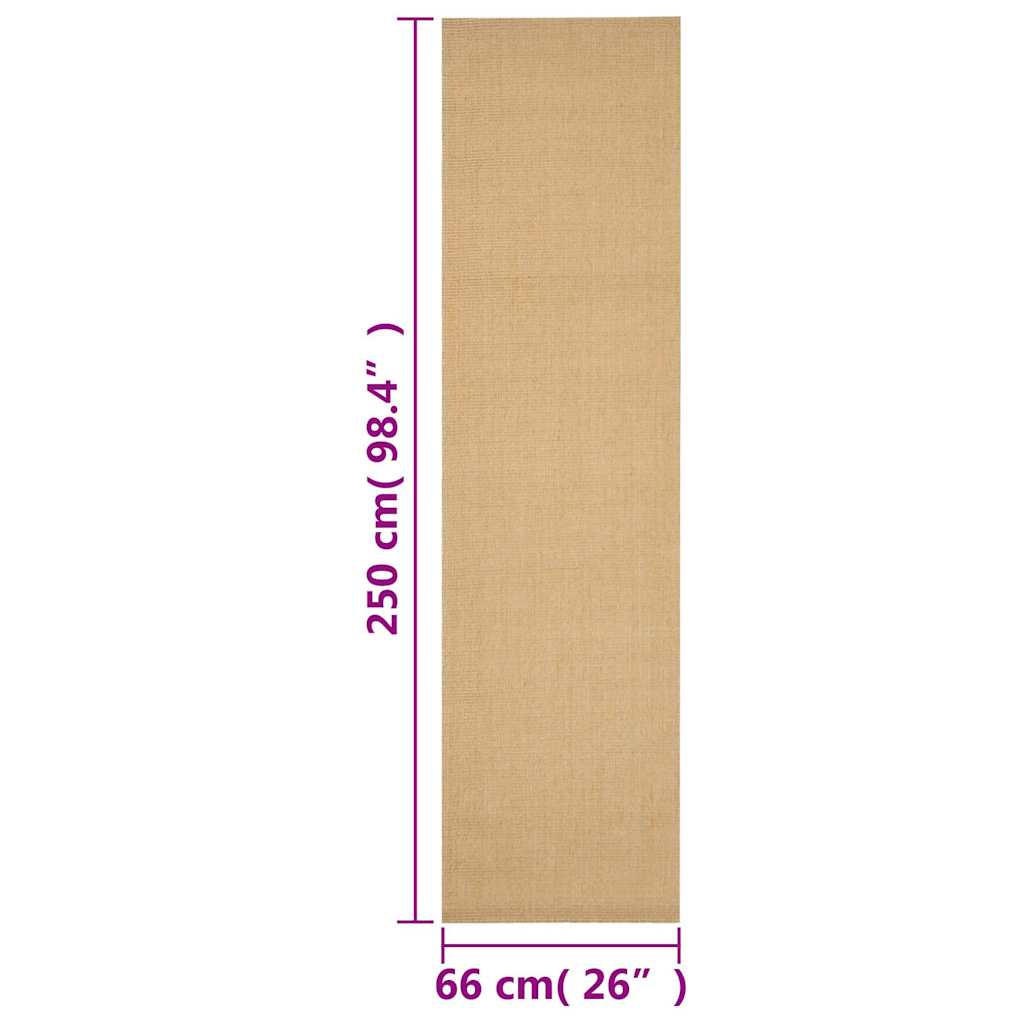 Rug Natural Sisal 66x250 cm