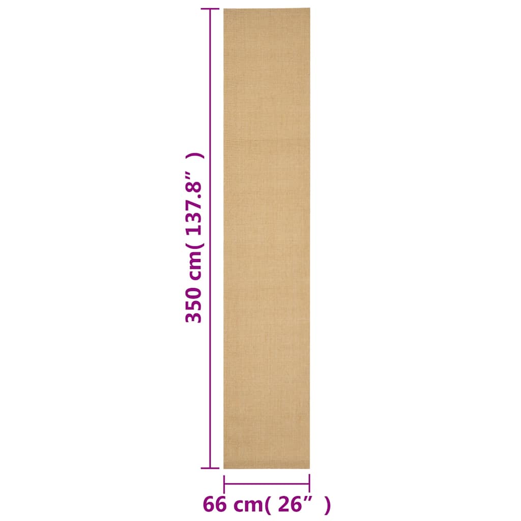Rug Natural Sisal 66x350 cm