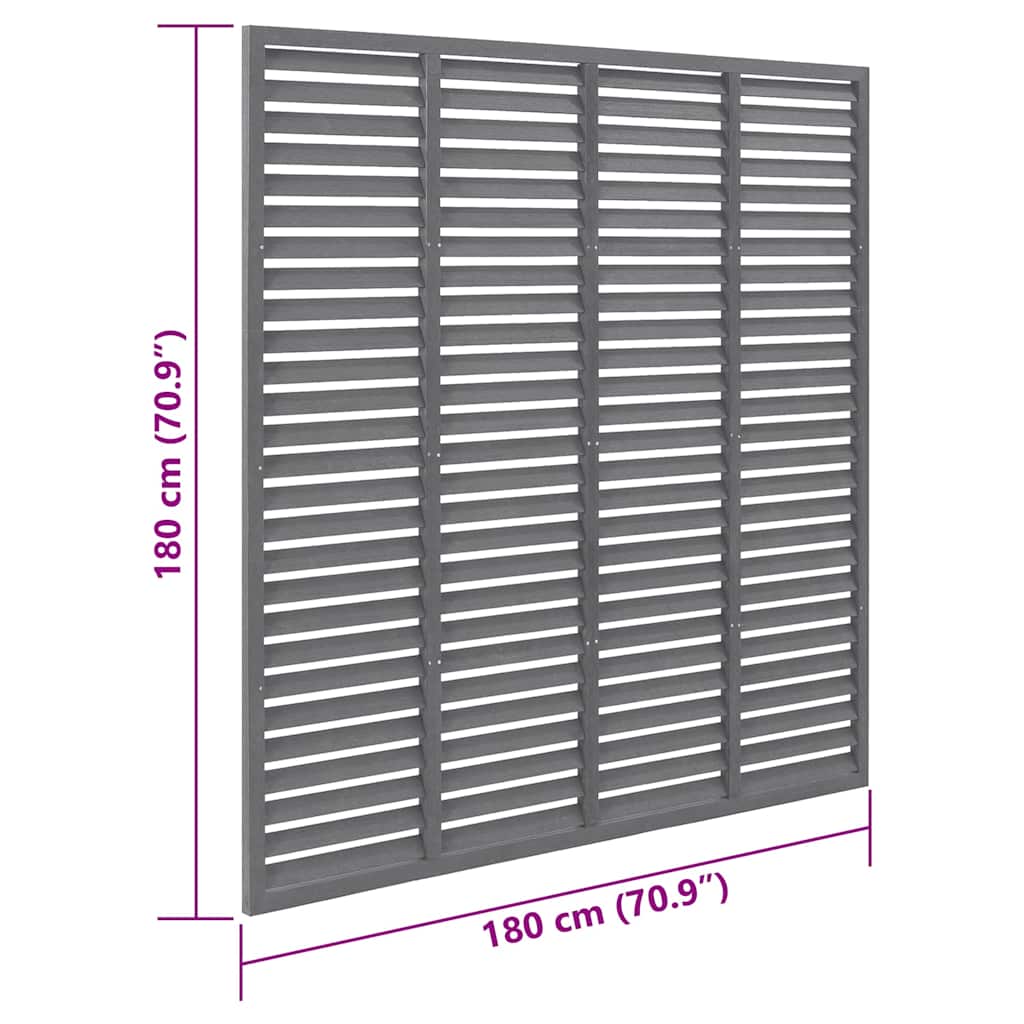Louver Fence WPC 180x180 cm Grey