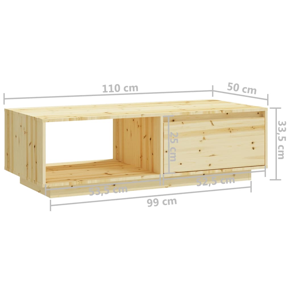 Coffee Table | Wood | Solid Firwood | Medium | Coffee Table | Rectangular