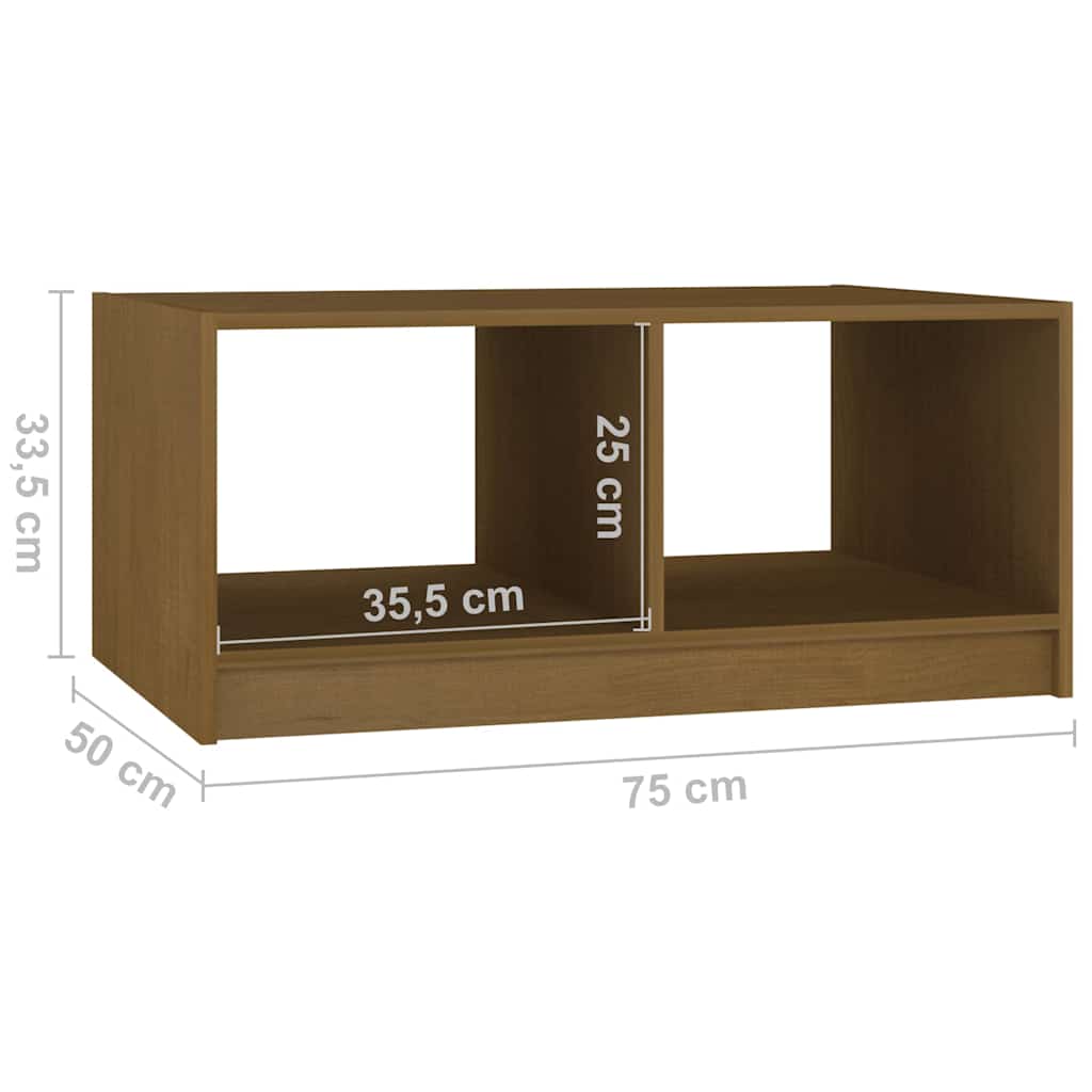 Coffee Table | Honey Brown | Solid Pine Wood | Medium | Coffee Table