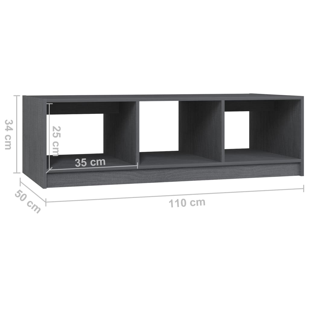 Coffee Table | Grey | Solid pinewood | Medium | Modern | Coffee Table