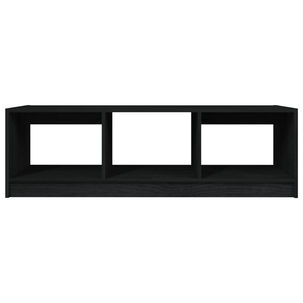 Coffee Table Black 110x50x34 cm Solid Pinewood