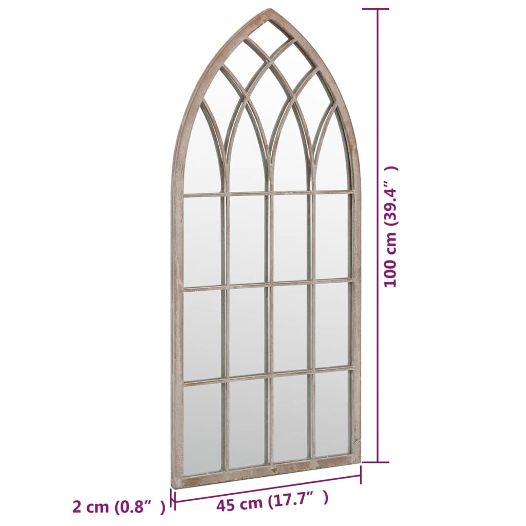 Garden Mirror | Sand | Iron, glass | Large | Decorative Inlays