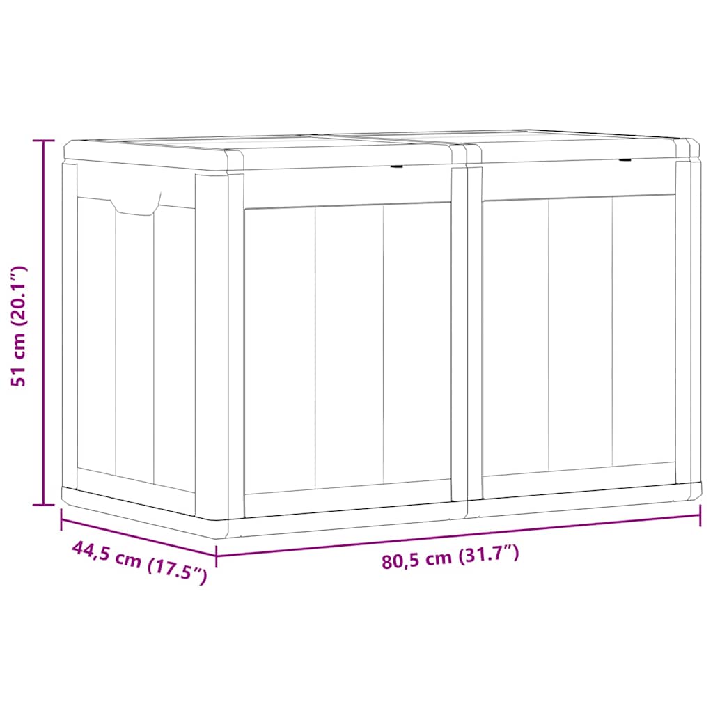Storage Box | Brown | 100% Polypropylene | Large | UV-resistant materials