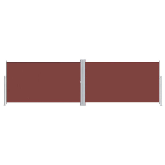 Side Awning | Brown | Polyester, Steel, Aluminium | 180 x 600 cm