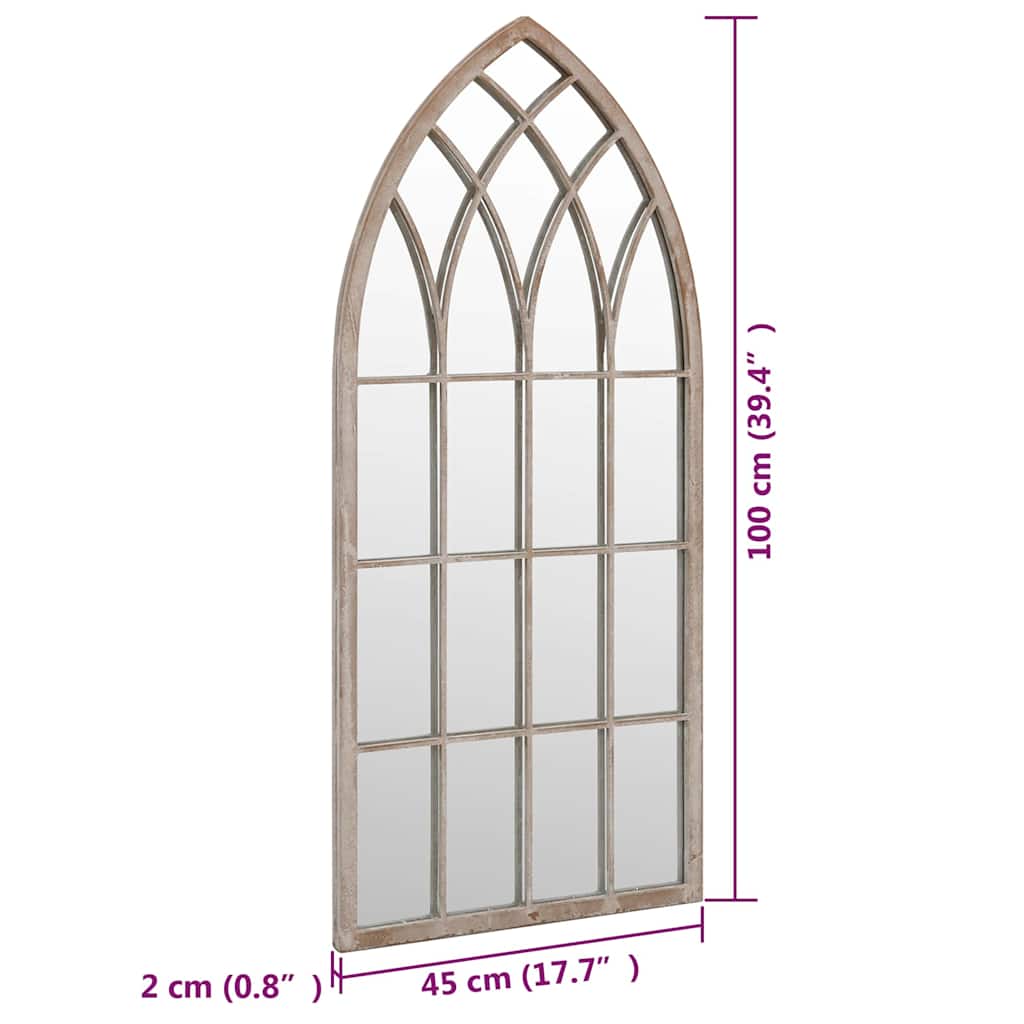 Mirror | Sand | Iron | 100 cm x 45 cm | Decorative Inlays | Wall Mirror