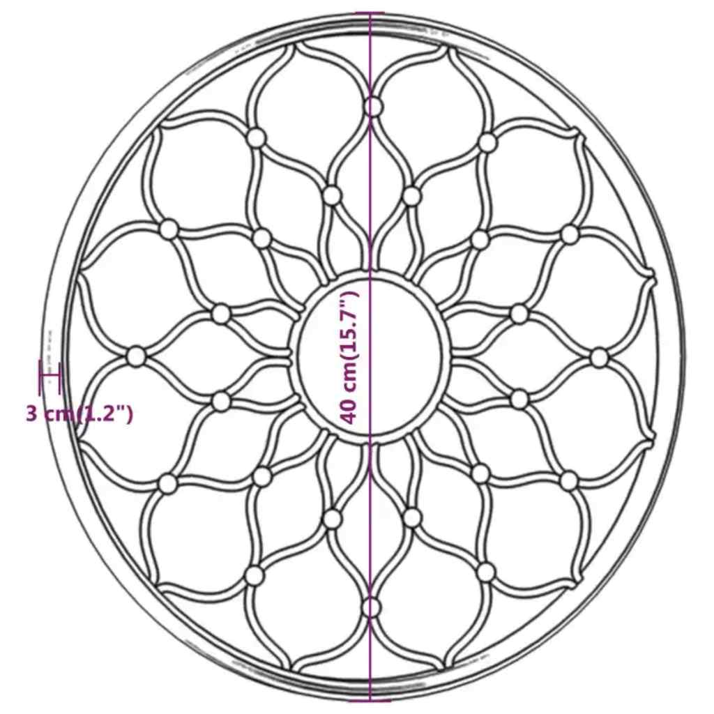 Mirror Sand 40x3 cm Iron Round for Indoor Use