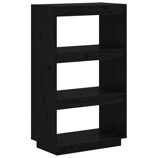 Book Cabinet | Black | Solid Pine Wood | Medium | Book Cabinet