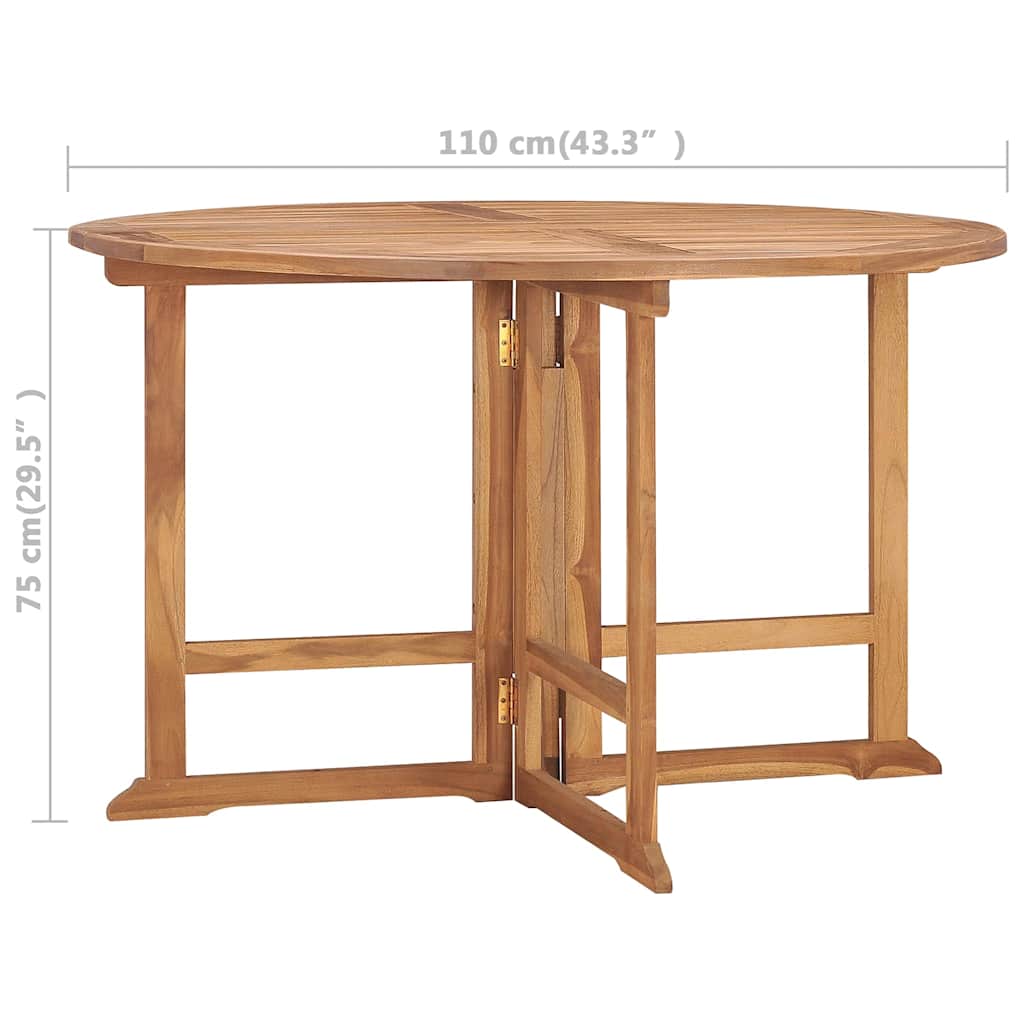 Garden Dining Table | Natural teak | Teak wood | Medium | Foldable