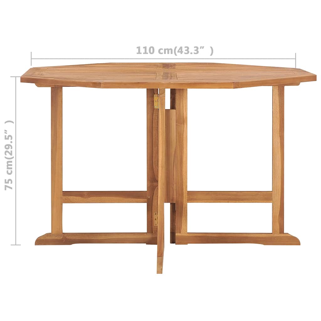 Garden Dining Table | Natural Teak | Solid Teak Wood | Compact | Foldable