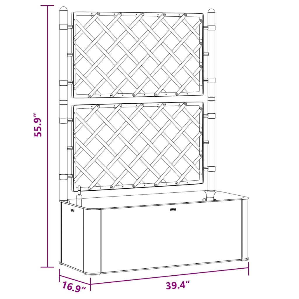 Raised Bed | Stone grey | Plastic (PP) | Large | Planters | Raised Bed