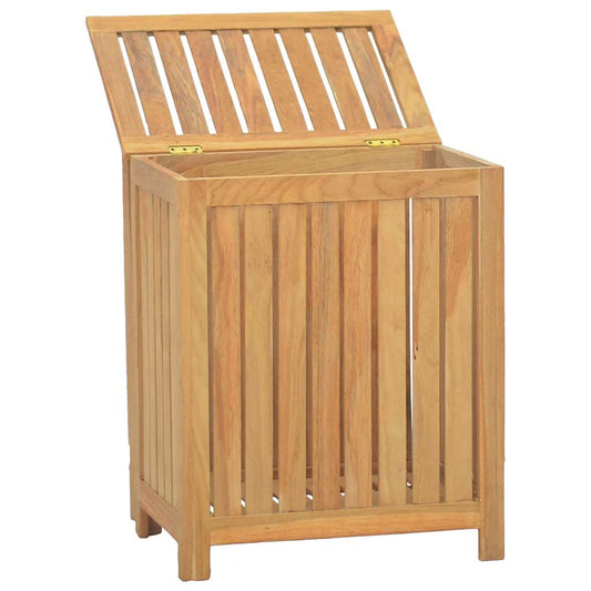 Laundry Basket Natural Solid Teak Wood