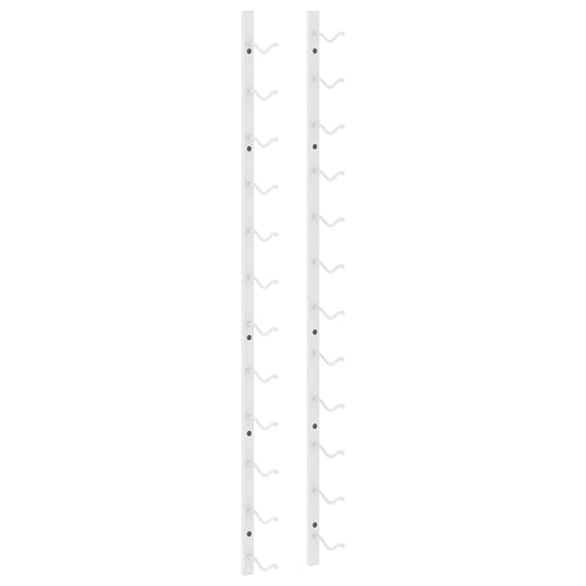 Wall Mounted Wine Rack for 12 Bottles White Iron