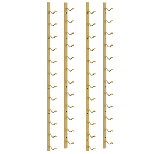Wall Mounted Wine Rack for 12 Bottles 2 pcs Gold Iron