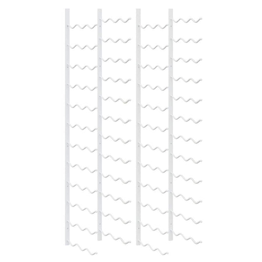 Wall Mounted Wine Rack for 36 Bottles 2 pcs White Iron