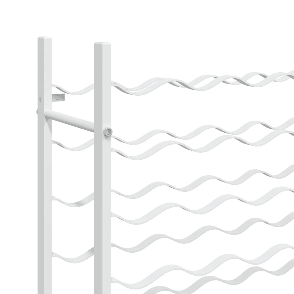 Wine Rack for 48 Bottles White Metal