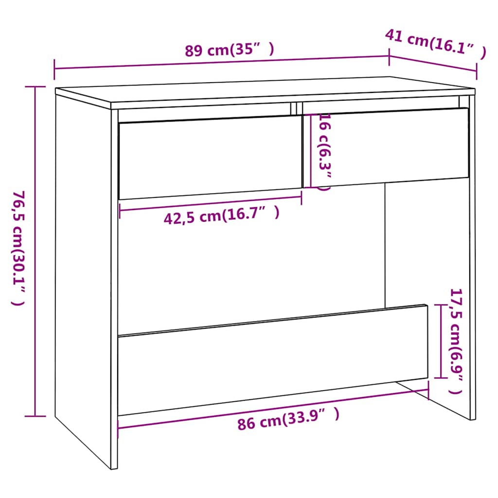 Console Table | Sonoma oak | Engineered wood, Steel | Medium