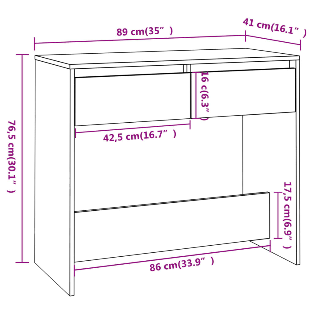 Console Table | Concrete grey | Engineered wood | Medium | Console Table