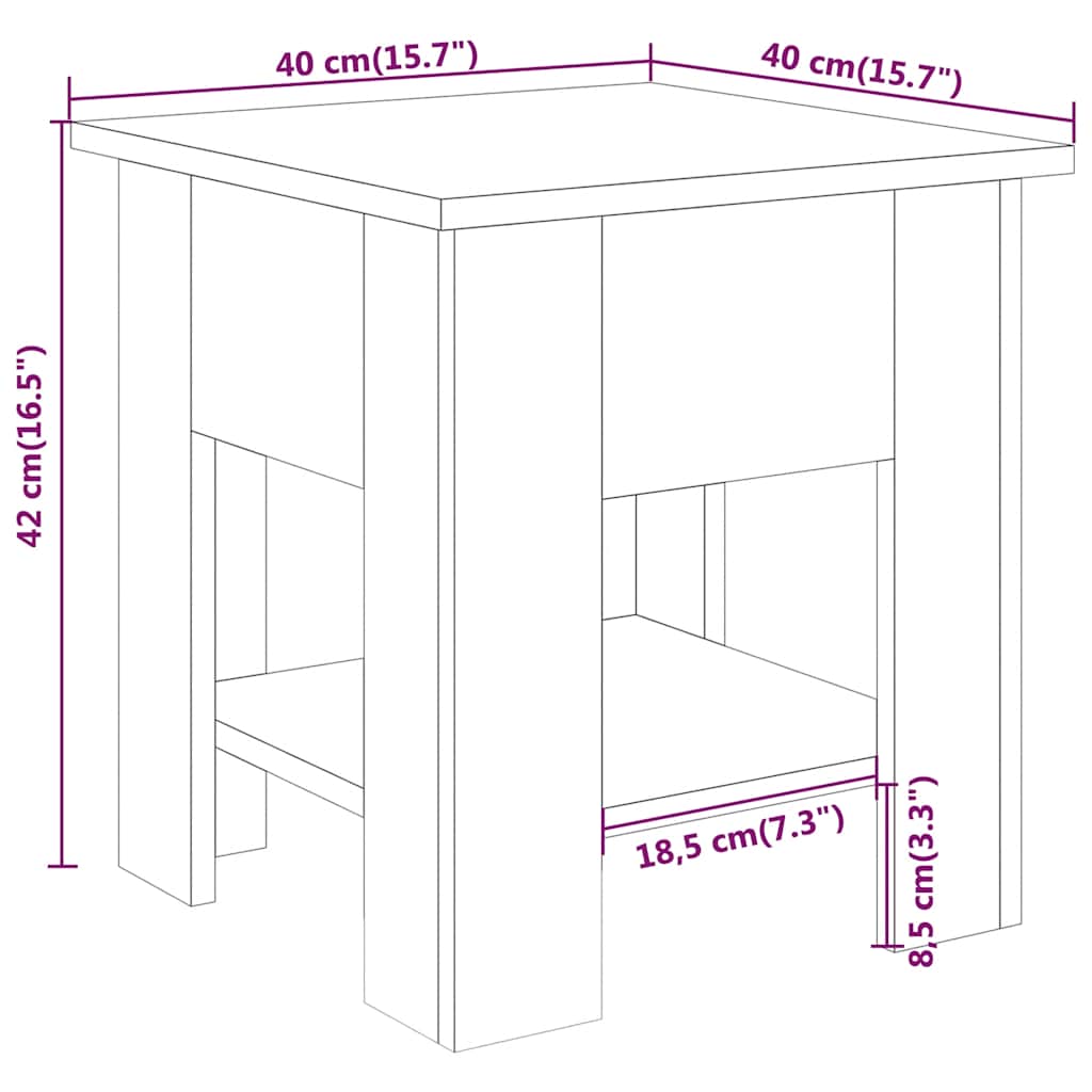 Coffee Table | Black | Engineered Wood | Small | Coffee Table | Square