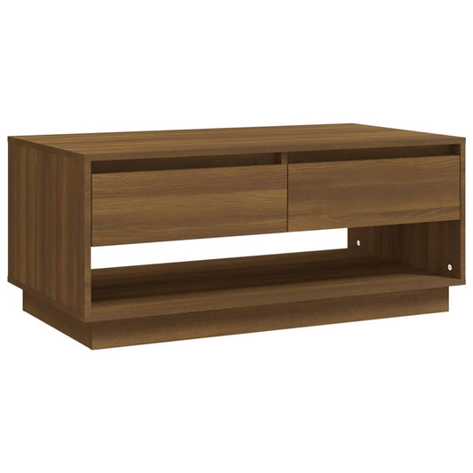 Coffee Table | Brown Oak | Engineered Wood | 102.5 cm x 55 cm x 44 cm