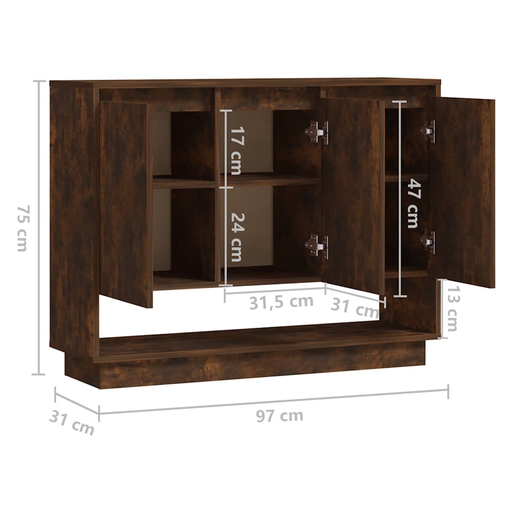 Sideboard | Smoked oak | Engineered wood | Medium | Sideboard