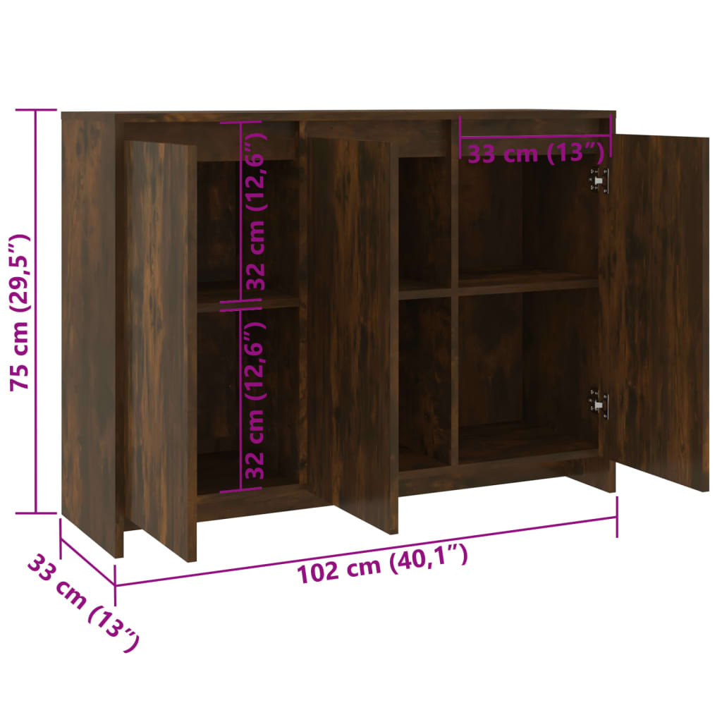 Sideboard | Smoked Oak | Engineered Wood | Standard | Sideboard