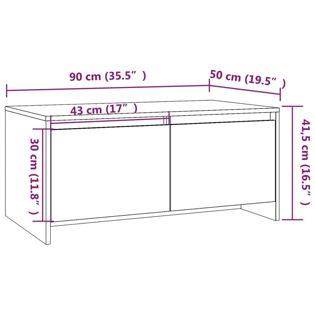 Coffee Table | Smoked Oak | Engineered Wood | Medium | Coffee Table