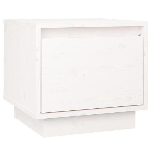 Bedside Cabinet | White | Solid pinewood | Compact | Storage