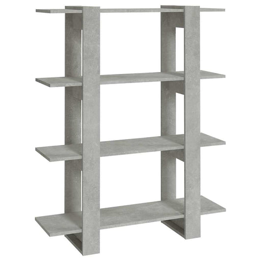 Book Cabinet | Concrete grey | Engineered wood | 100x30x123.5 cm