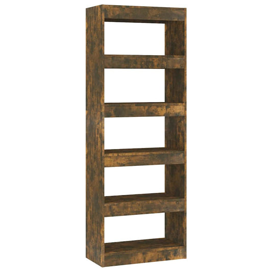 Book Cabinet | Smoked Oak | Engineered wood | 166 cm Height